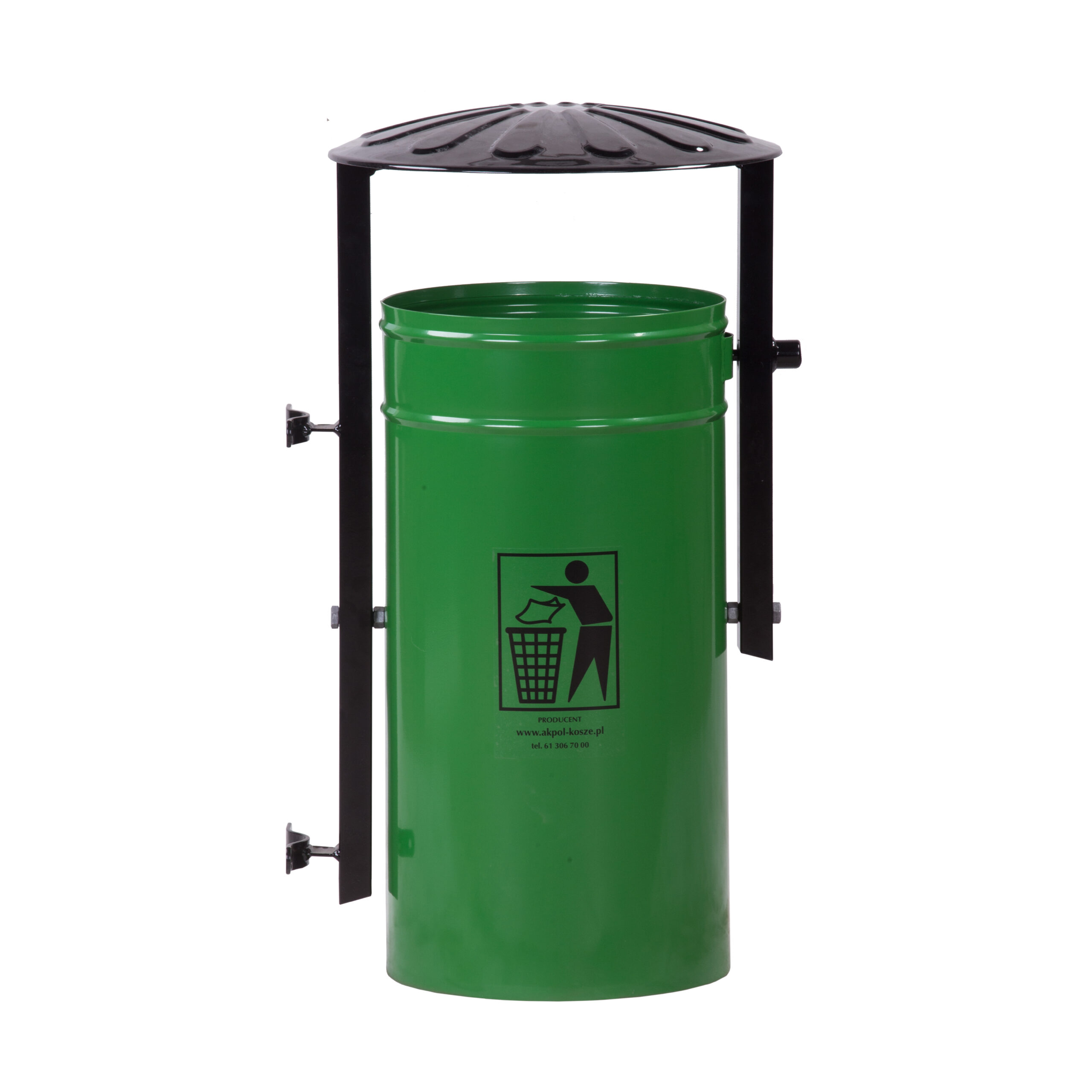 Alicja 50 l Street Litter Bin with Canopy 81 cm