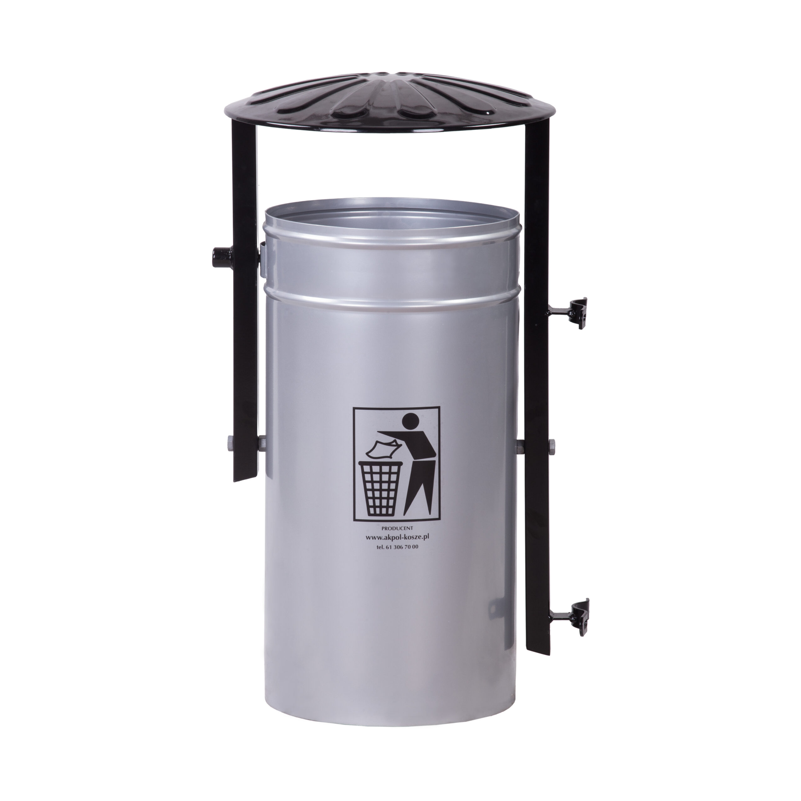 Alicja 50 l Street Litter Bin with Canopy 81 cm – photo 2
