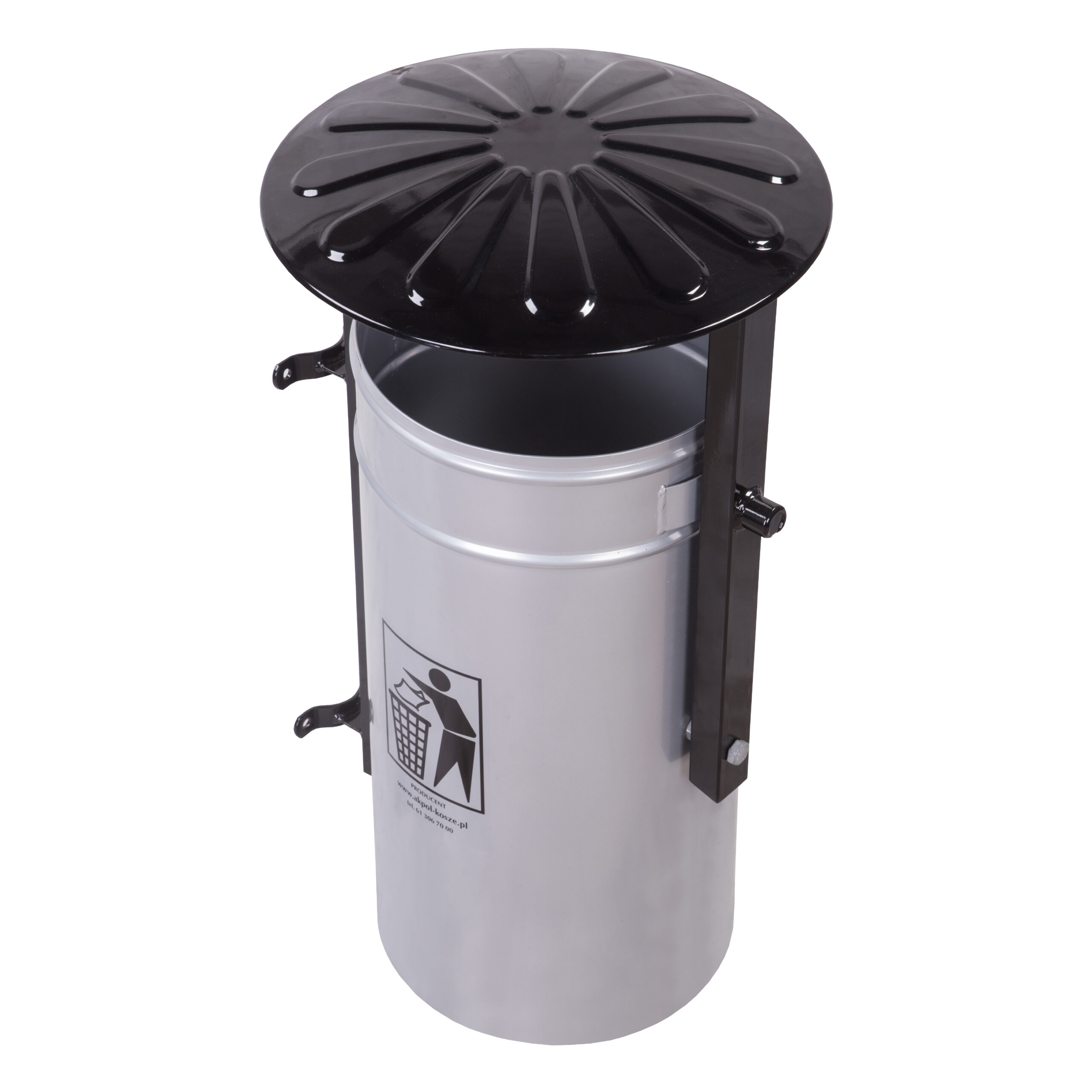 Alicja 50 l Street Litter Bin with Canopy 81 cm – photo 4