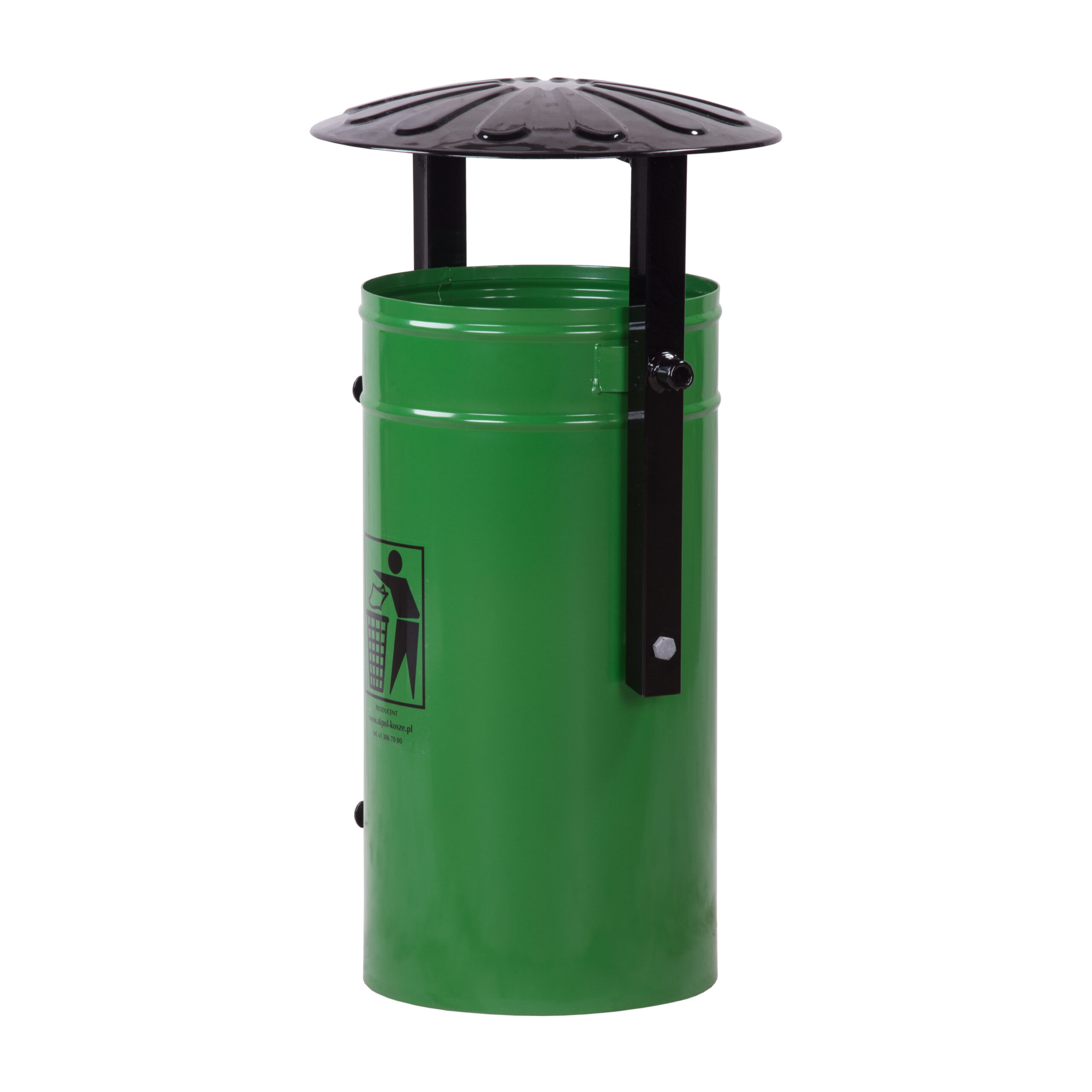 Alicja 50 l Street Litter Bin with Canopy 81 cm – photo 5