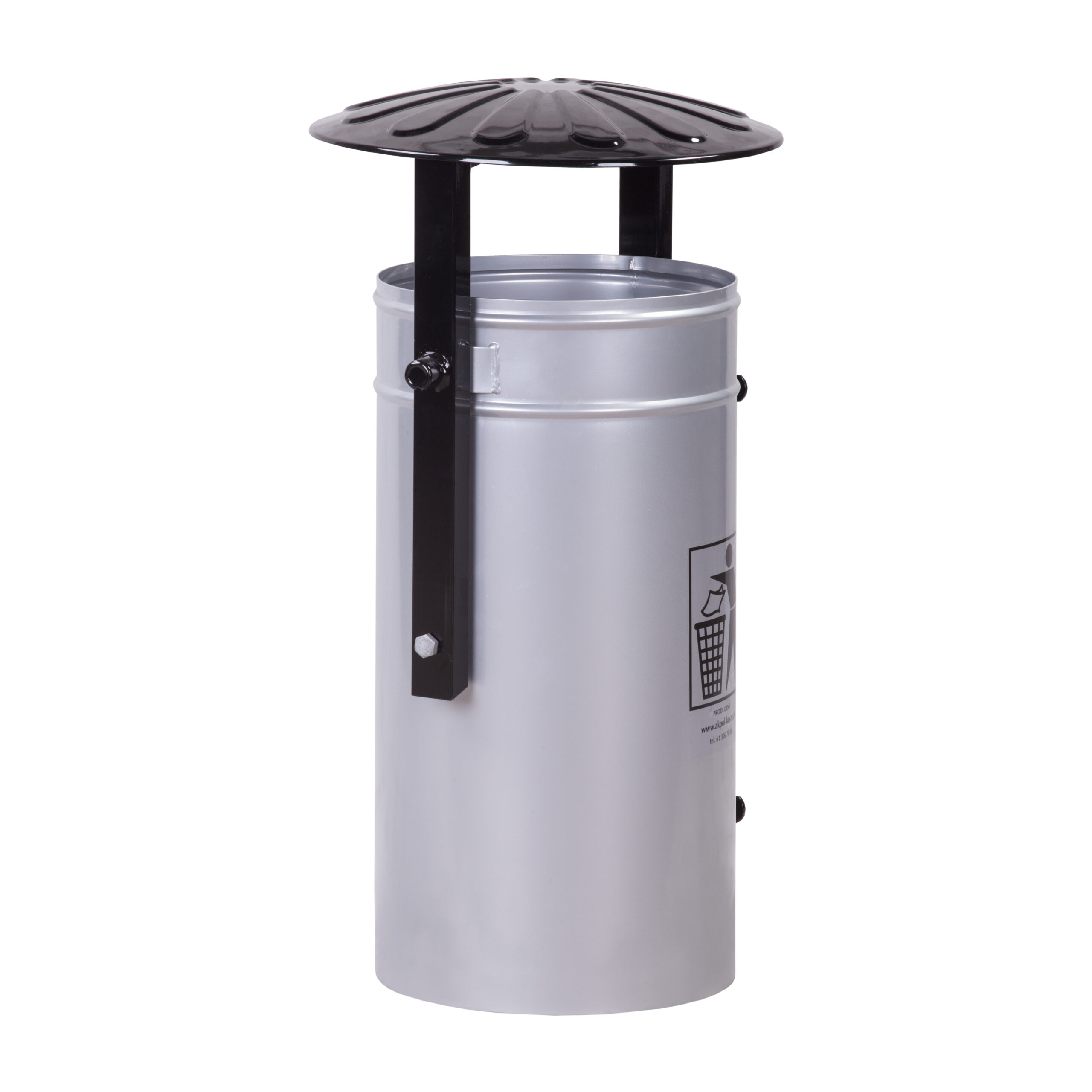 Alicja 50 l Street Litter Bin with Canopy 81 cm – photo 6