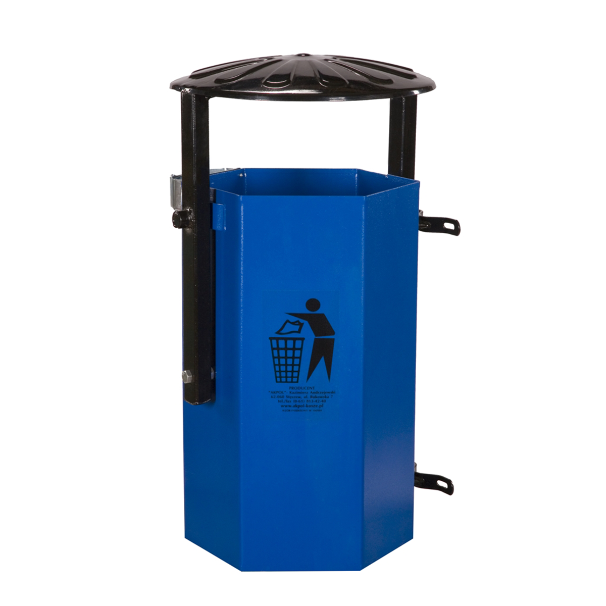 Silvia 50 l Street Litter Bin with Canopy 78 cm