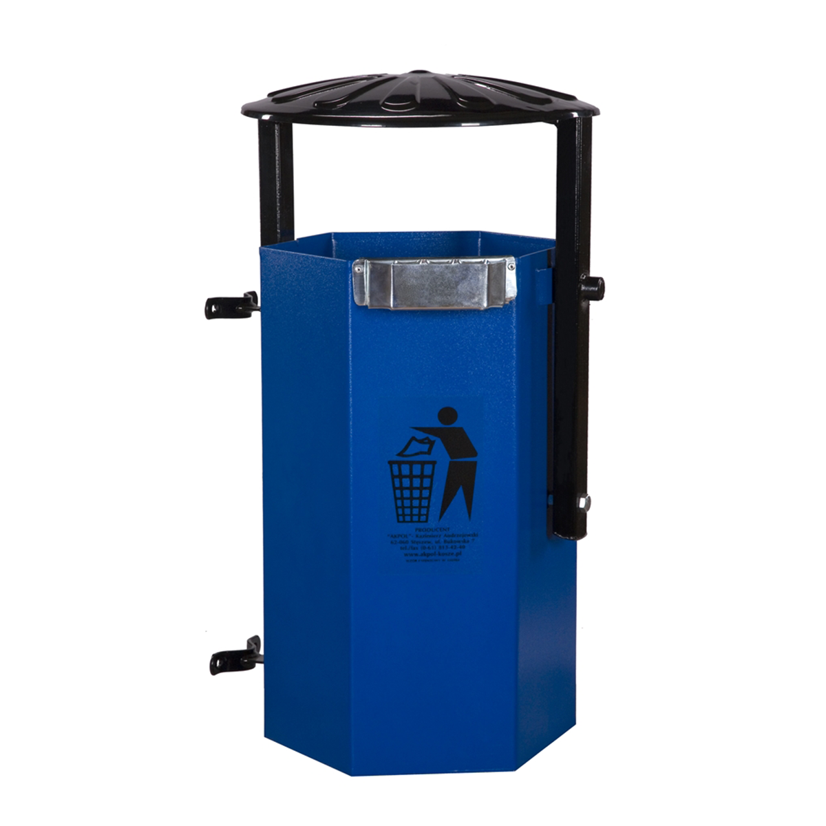 Silvia 50 l Street Litter Bin with Canopy 78 cm – photo 2
