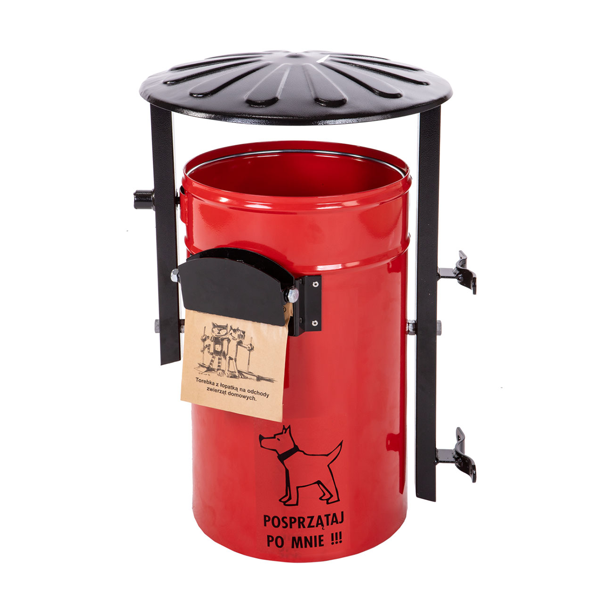 Aleksander 35 l Dog Waste Bin with Canopy