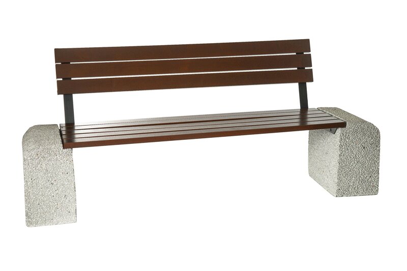 Darina Concrete Bench with Backrest 200 cm – photo 5