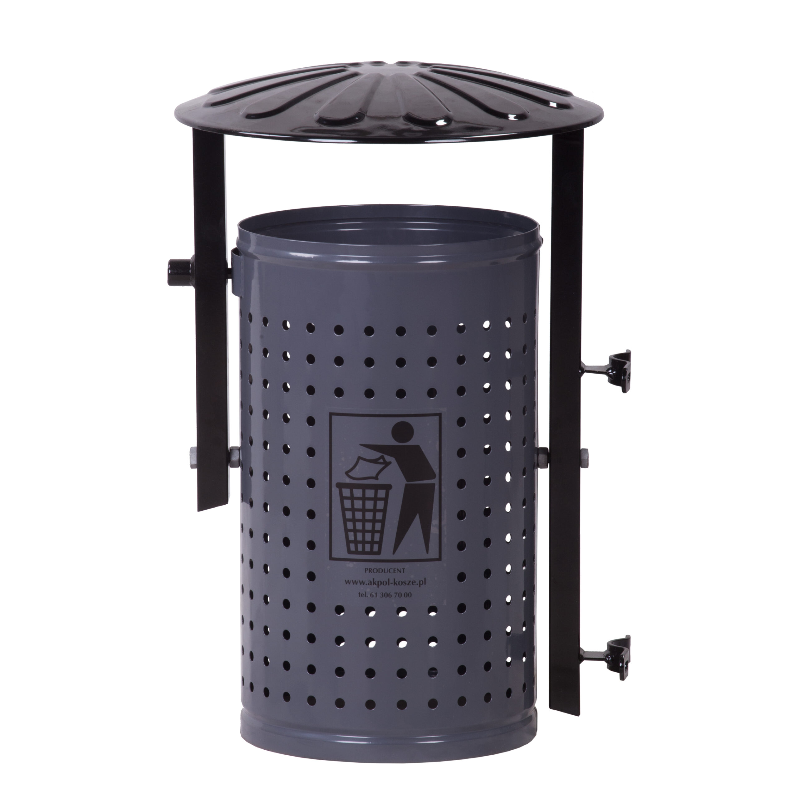 Tina 35 l perforated street litter bin – photo 2