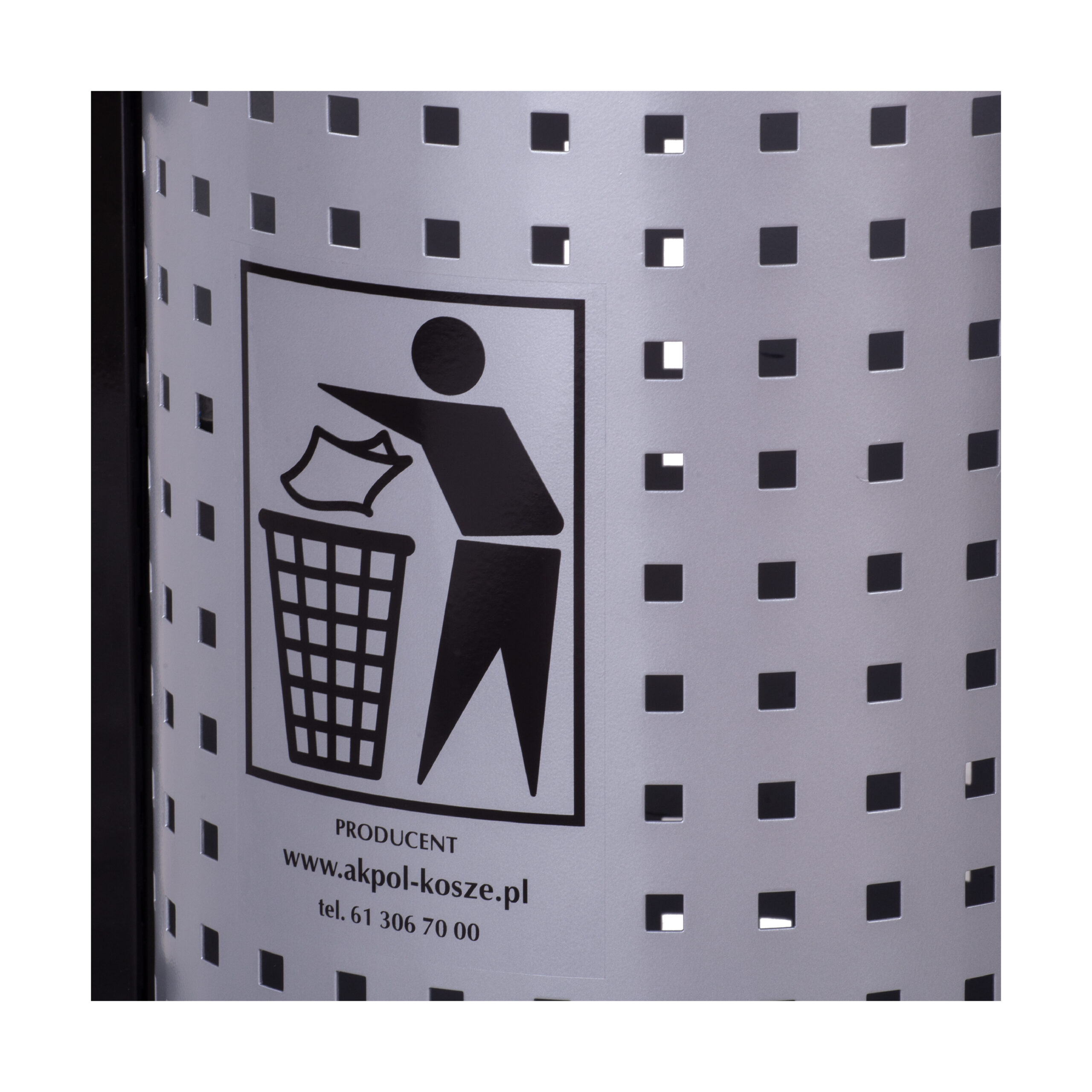 Tina 35 l perforated street litter bin – photo 7