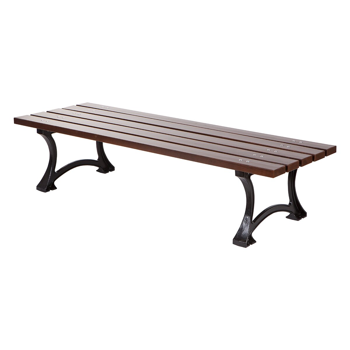 Megan cast iron street bench without backrest 180 cm
