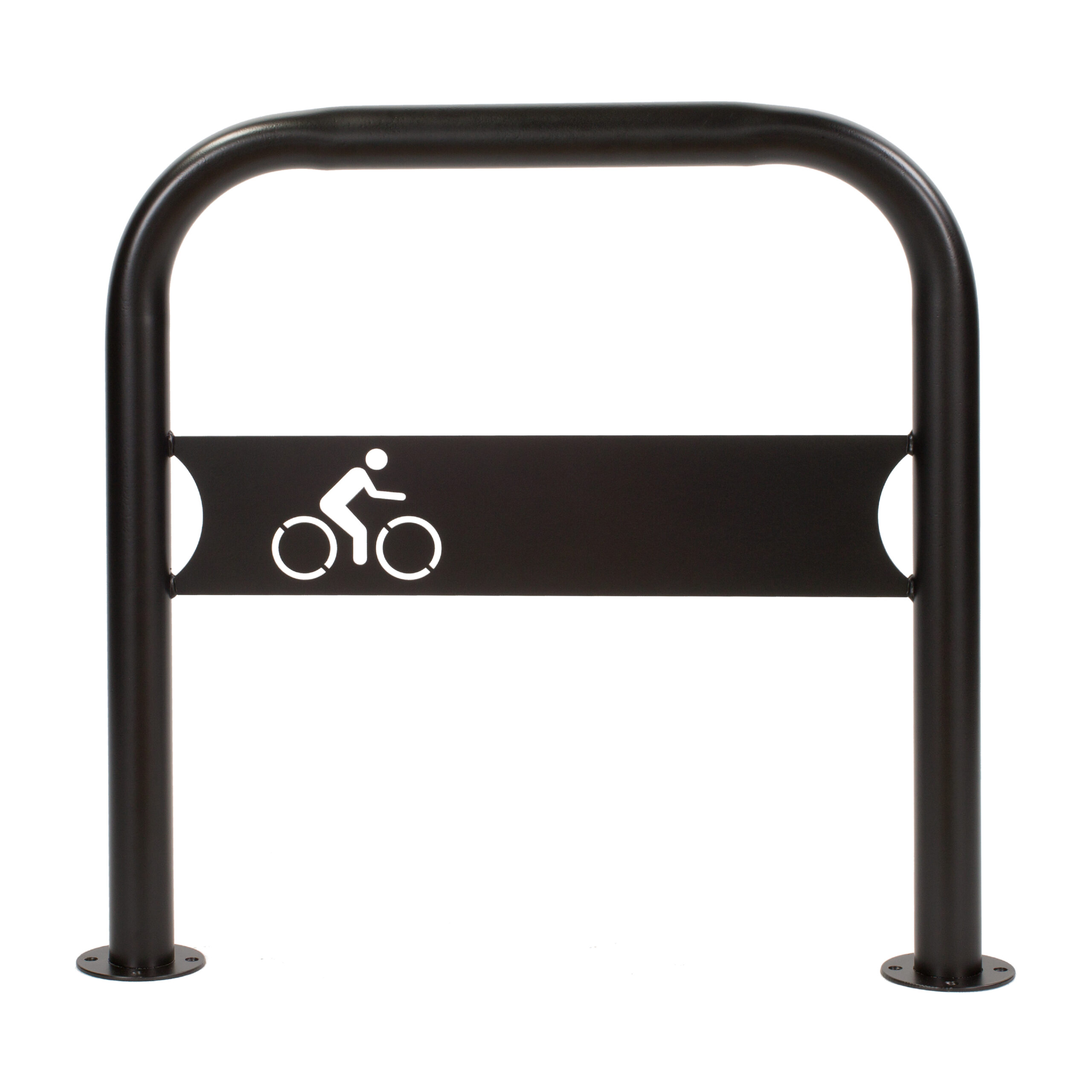 Bronisław Bike Rack Ø 60 mm Bolt-Down 80 cm with Bicycle Sign