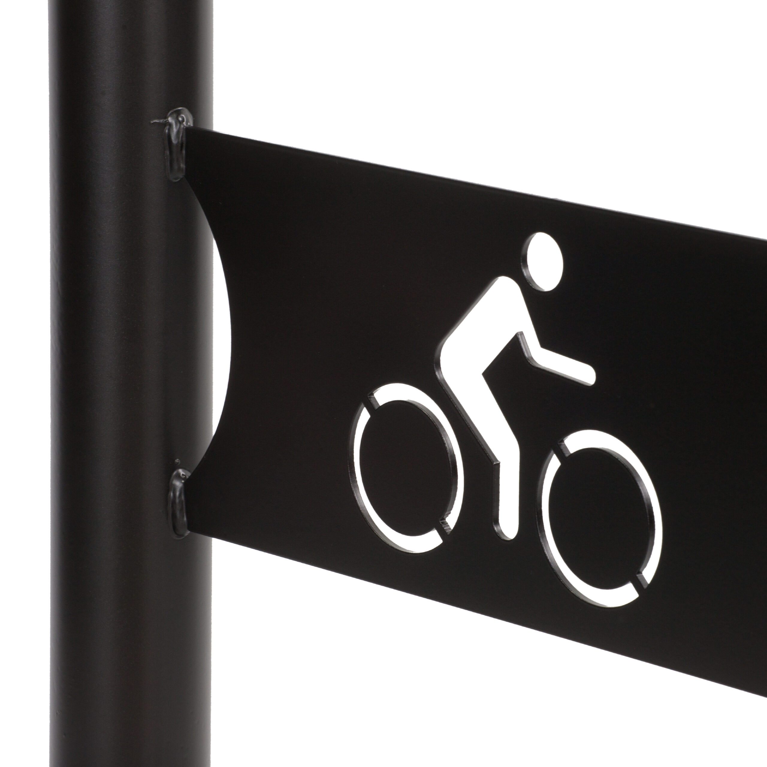 Fahrradständer Bronisław Ø 60 mm zum Aufschrauben 80 cm mit Fahrradschild – Foto 3