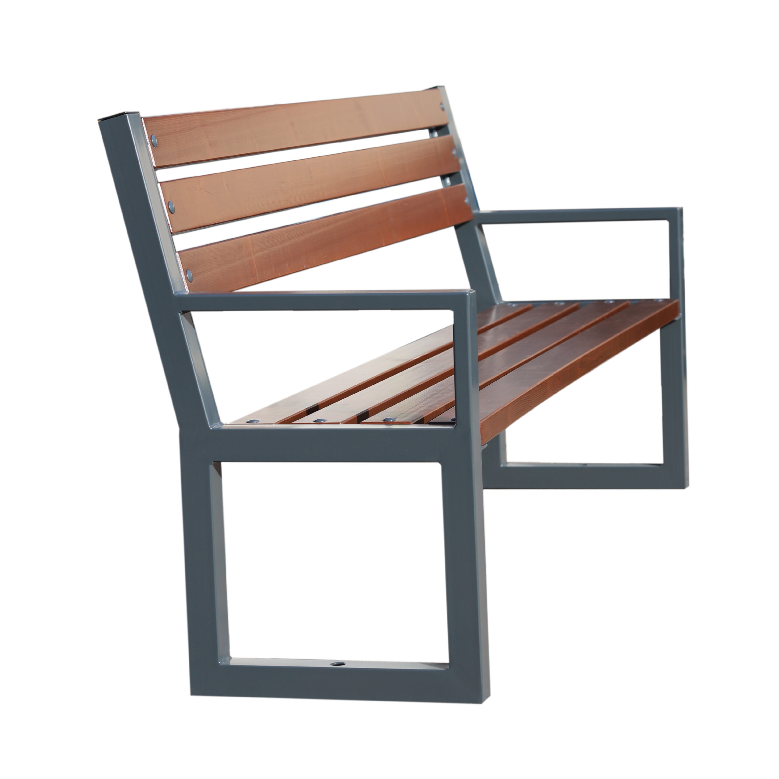 Nikoleta Steel Bench with Armrest 180 cm – photo 2
