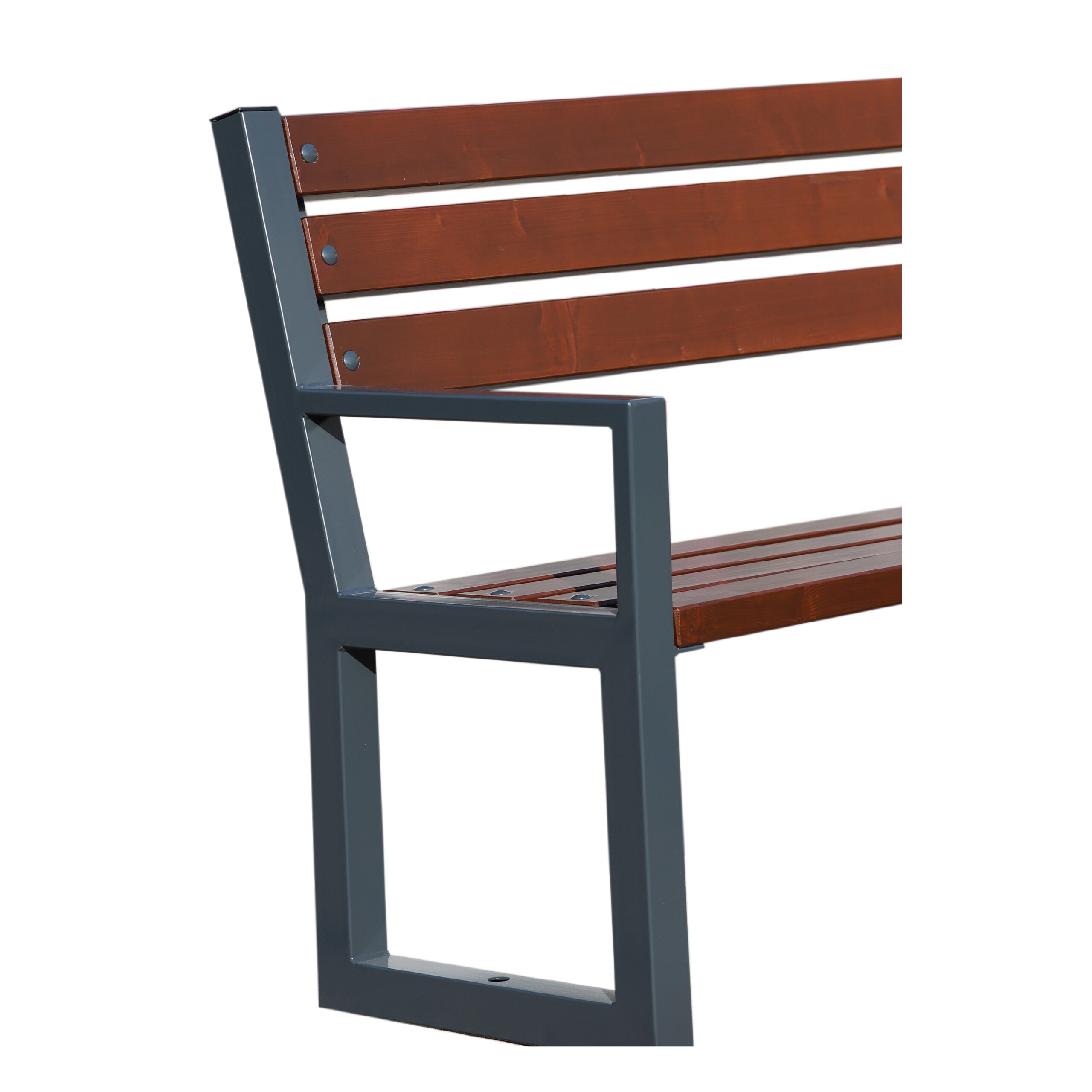 Nikoleta Steel Bench with Armrest 180 cm – photo 3