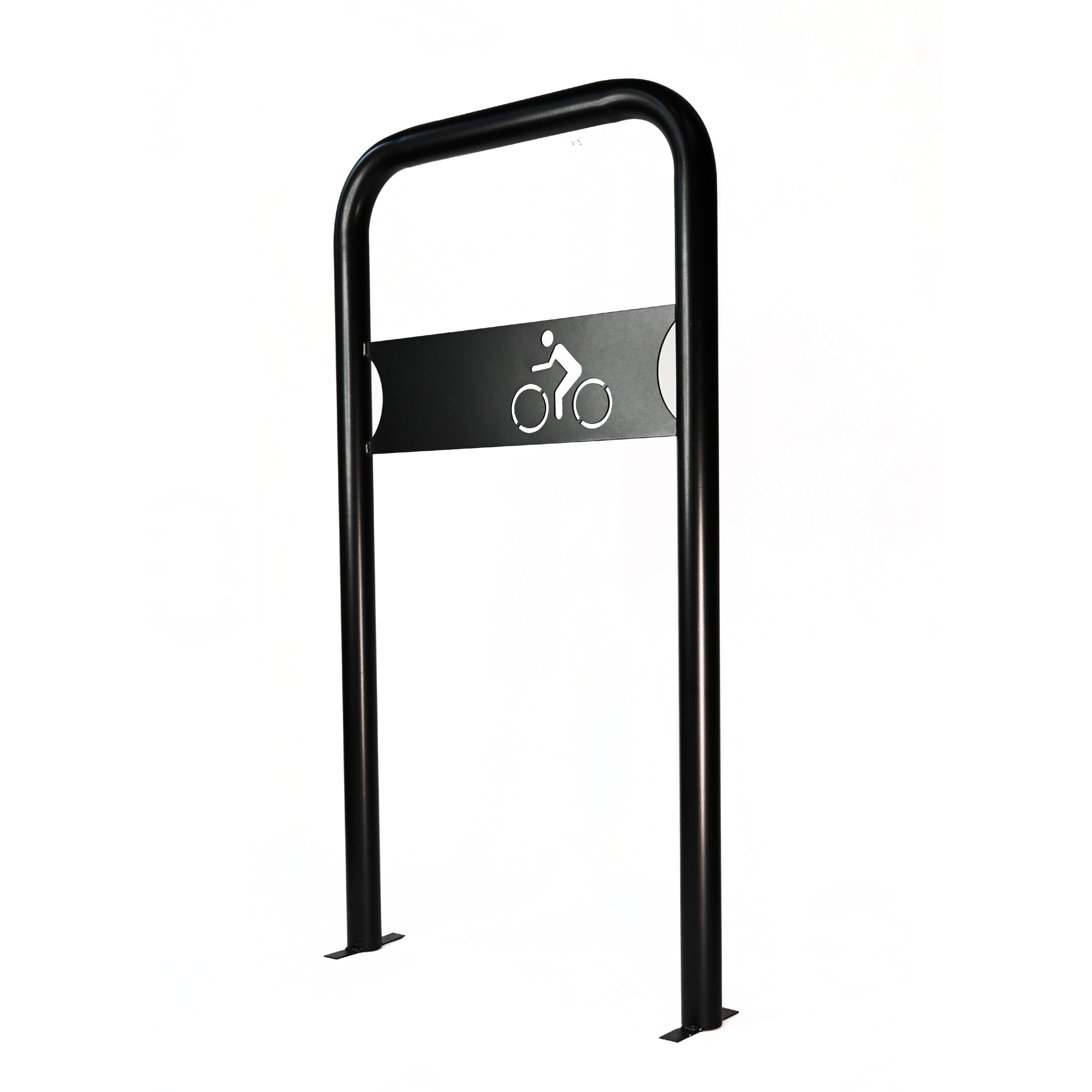 Bronisław Bike Rack Ø 48 mm In-Ground 110 cm with Bicycle Sign – photo 2