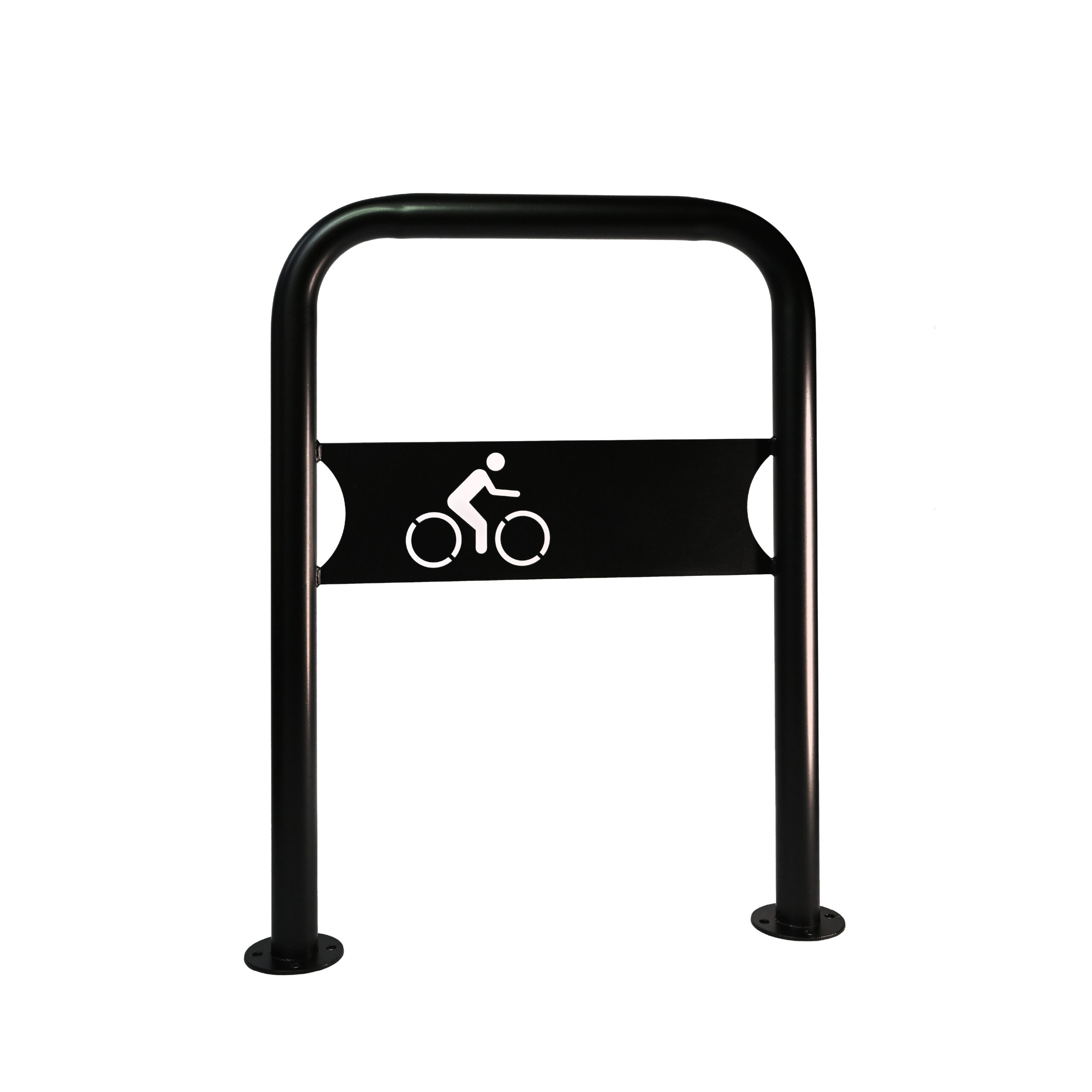 Bronisław Bike Rack Ø 48 mm Bolt-Down 80 cm with Bicycle Sign