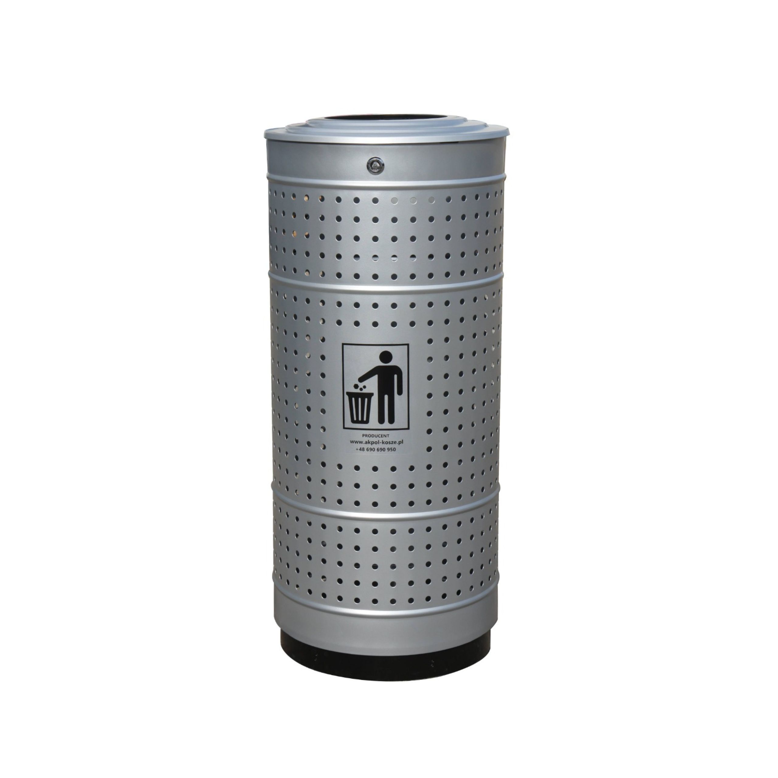 Patrycja Perforated Steel Street Litter Bin 70 l