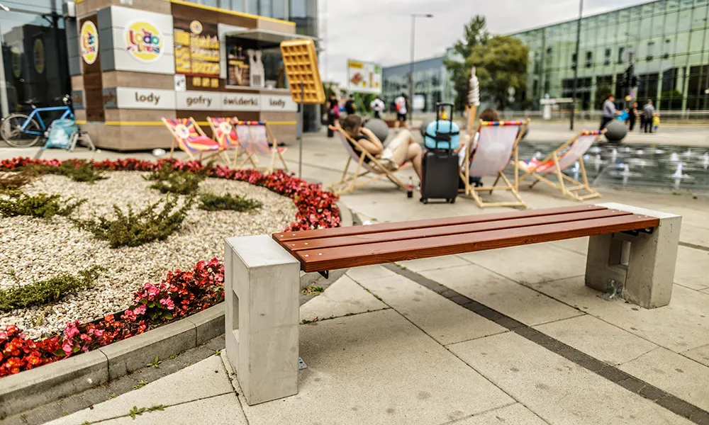 Parkbank Ellen ohne Rückenlehne – Foto 7