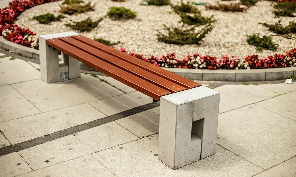 Parkbank Ellen ohne Rückenlehne – Foto 9