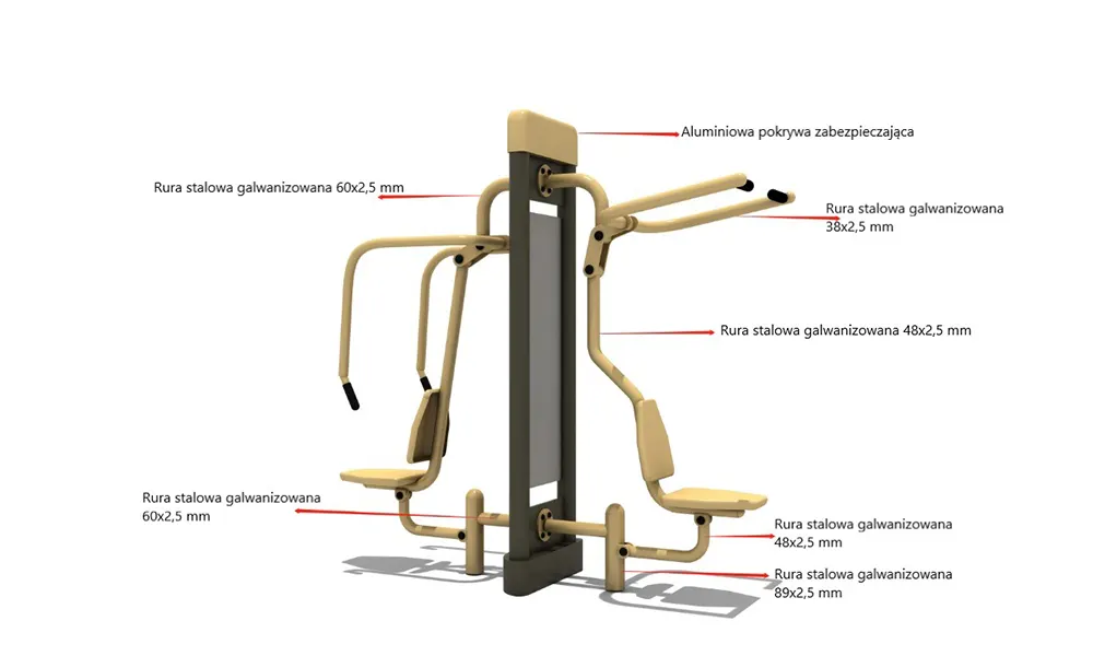 Vincent outdoor gym equipment – lat pull-down and hand press – photo 5
