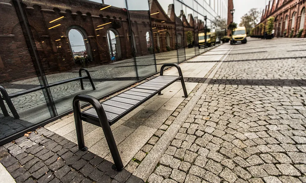 Tim park bench with WPC seat, without backrest – photo 4