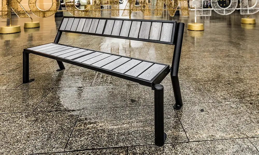 Sławek park bench with WPC seat – photo 4