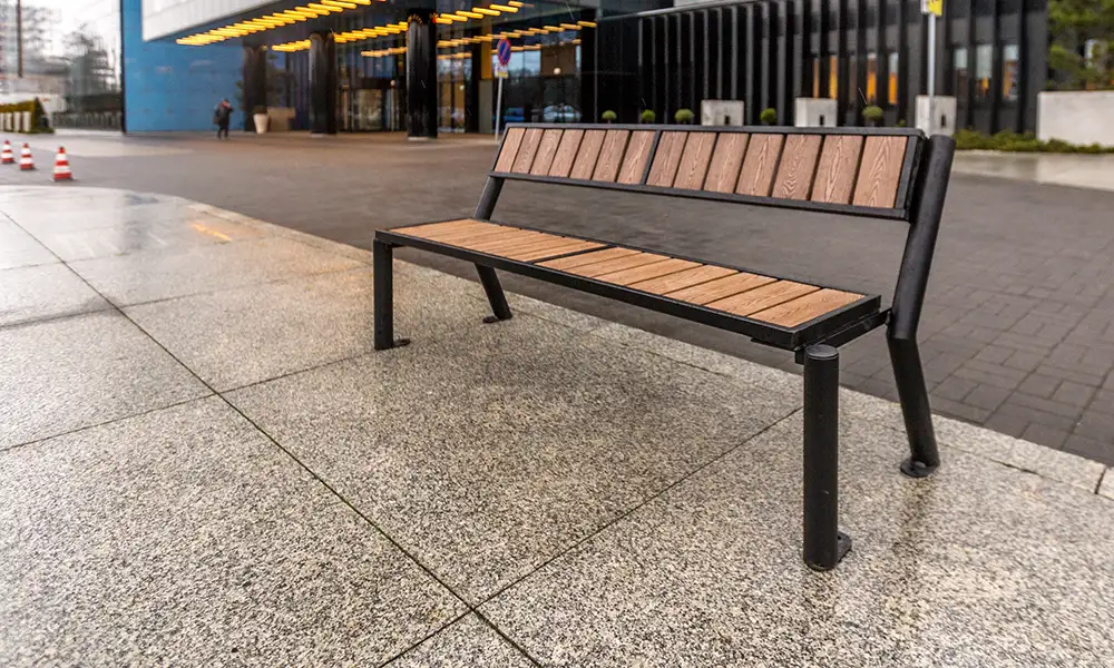 Sławek park bench with WPC seat – photo 5