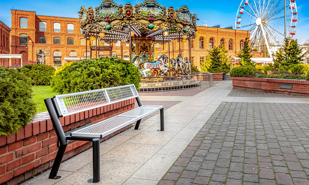 Ławka parkowa Sławek pełne siedzisko – fotografija 5