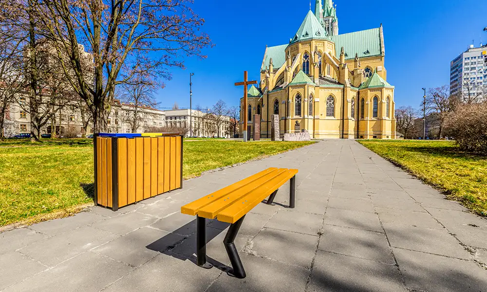 Ławka parkowa Sławek bez oparcia – fotografija 5