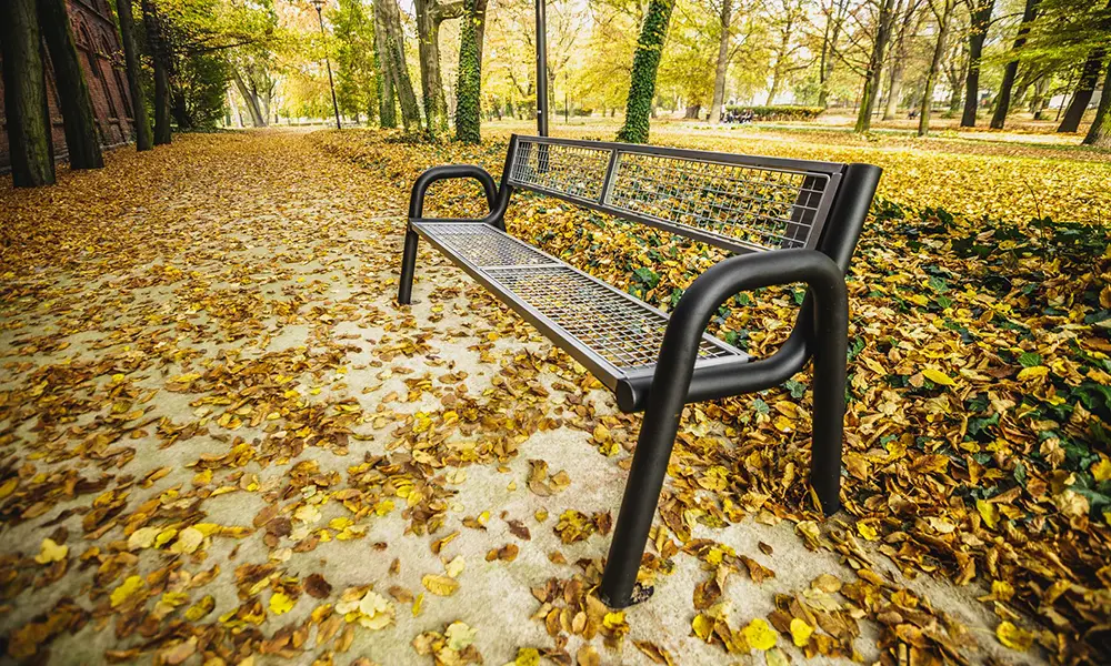 Tim park bench, solid seat