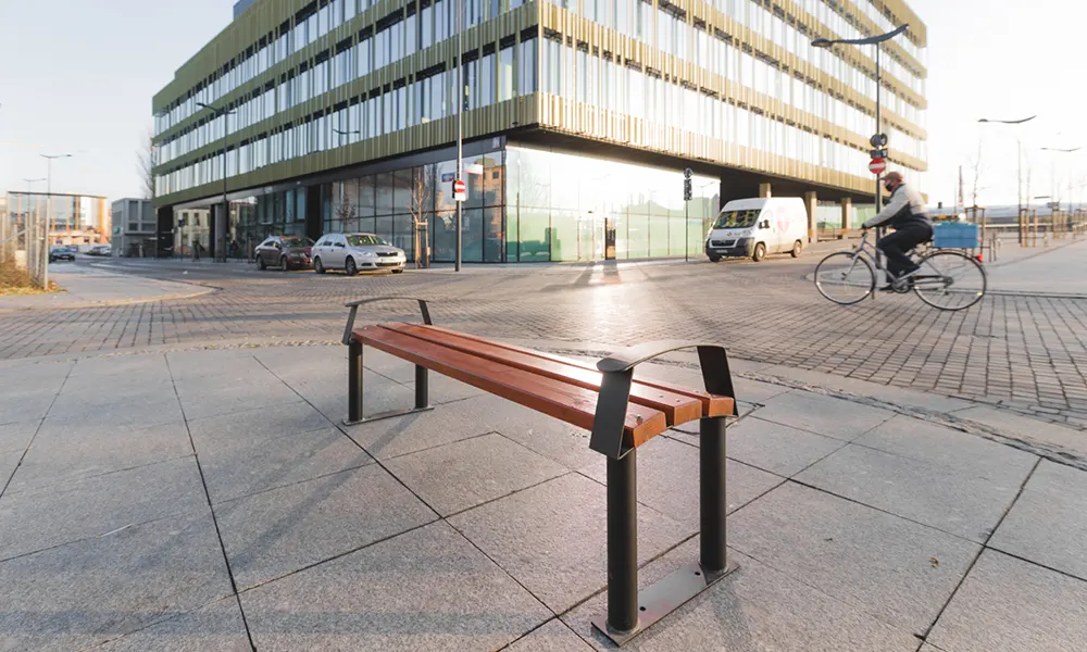 Paulo park bench without backrest
