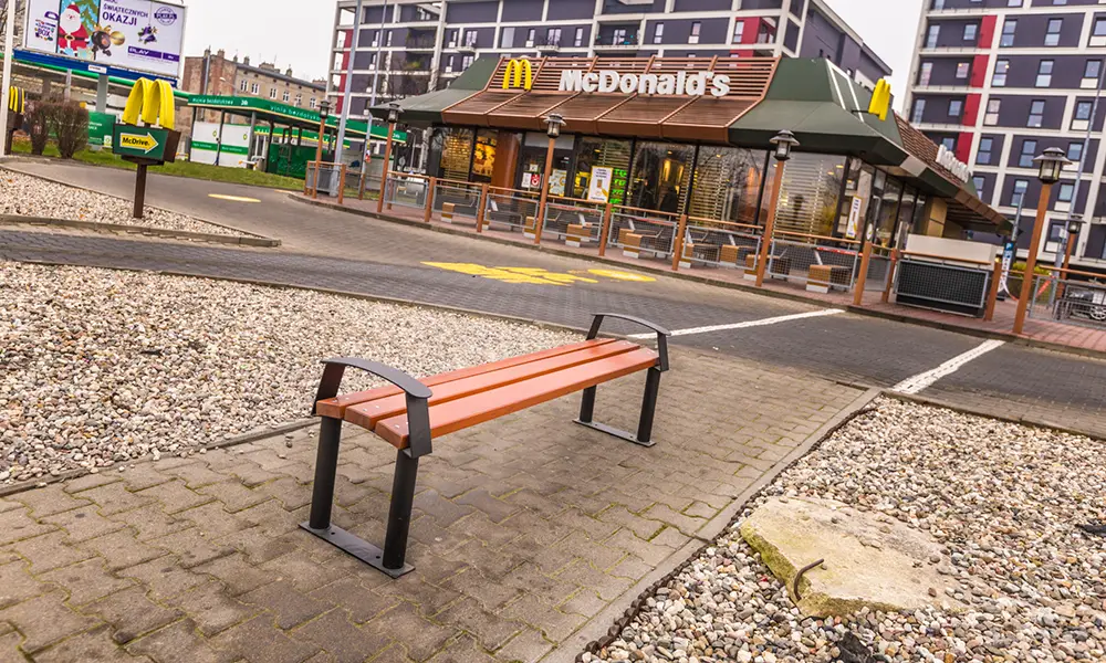 Paulo park bench without backrest – photo 5
