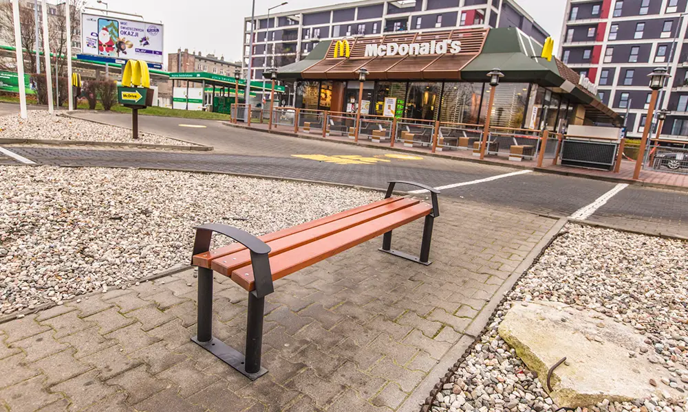Paulo park bench without backrest – photo 8