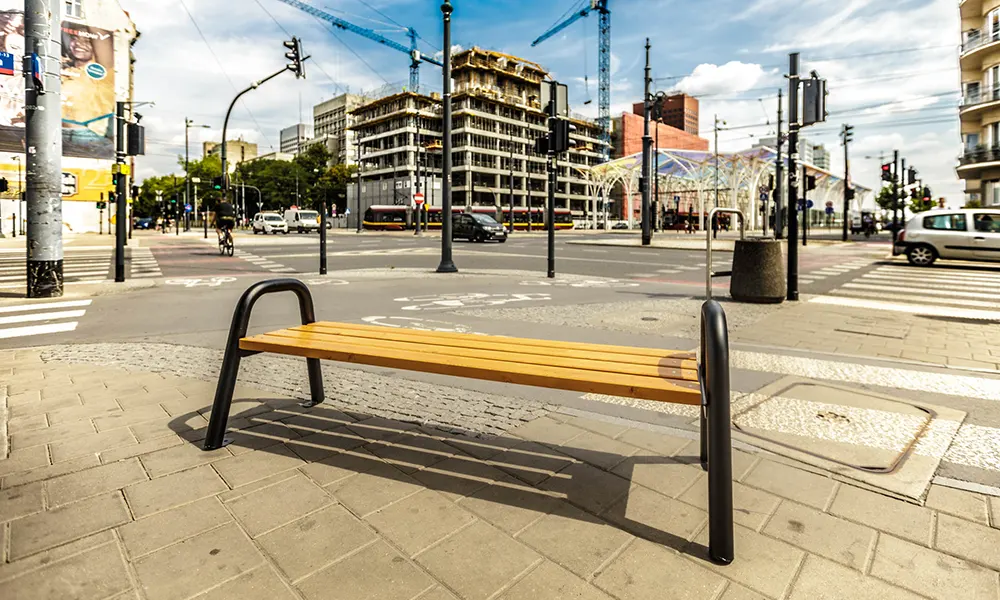Tim backless park bench