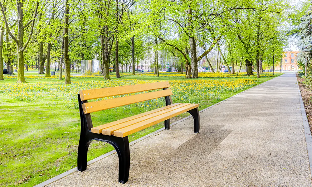 Nikolina park bench with backrest