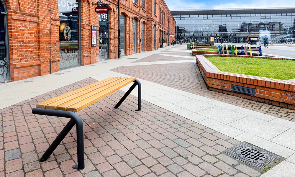 Jaime backless park bench – photo 4
