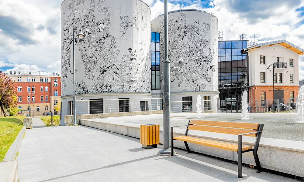 Sławek park bench with armrests – photo 10