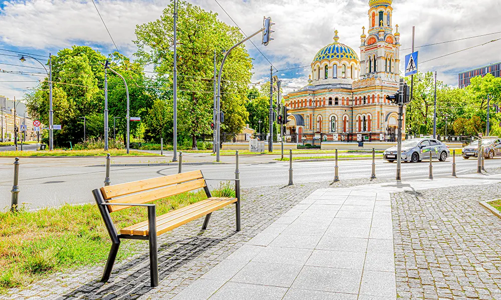 Sławek park bench with armrests – photo 11