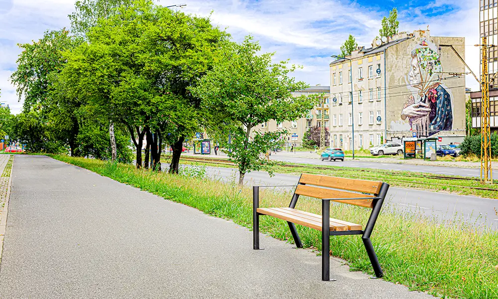 Sławek park bench with armrests – photo 12
