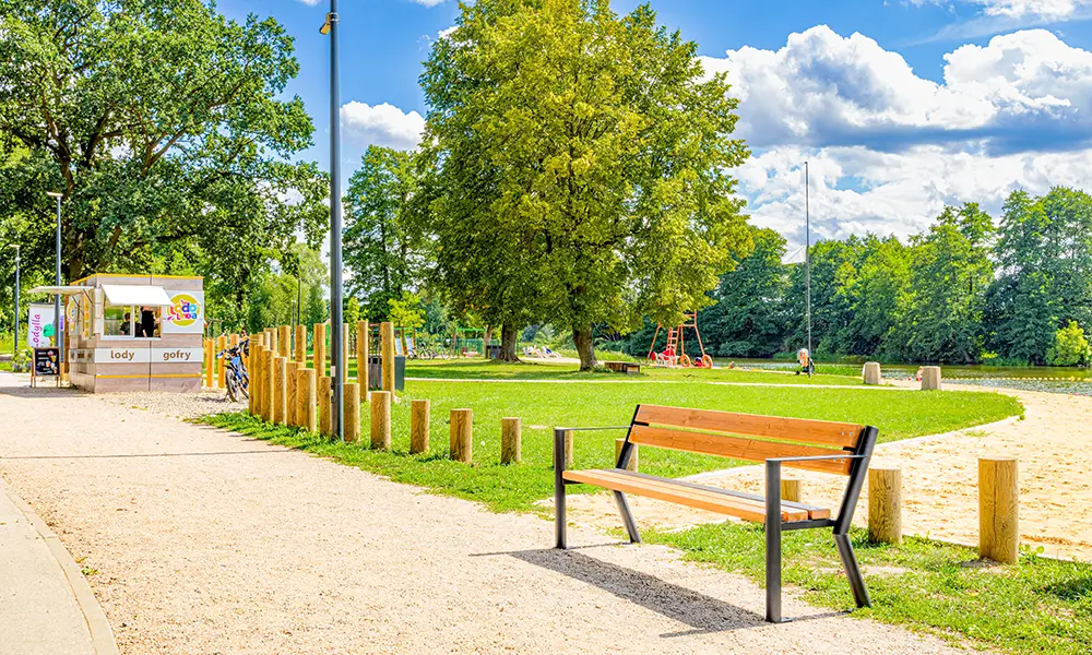 Sławek park bench with armrests – photo 5