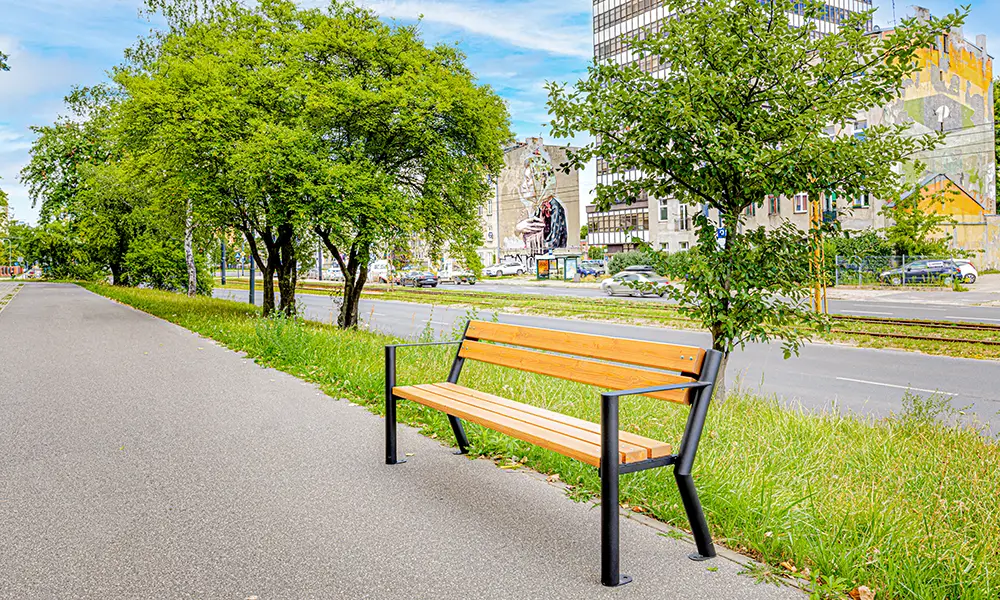 Sławek park bench with armrests – photo 7