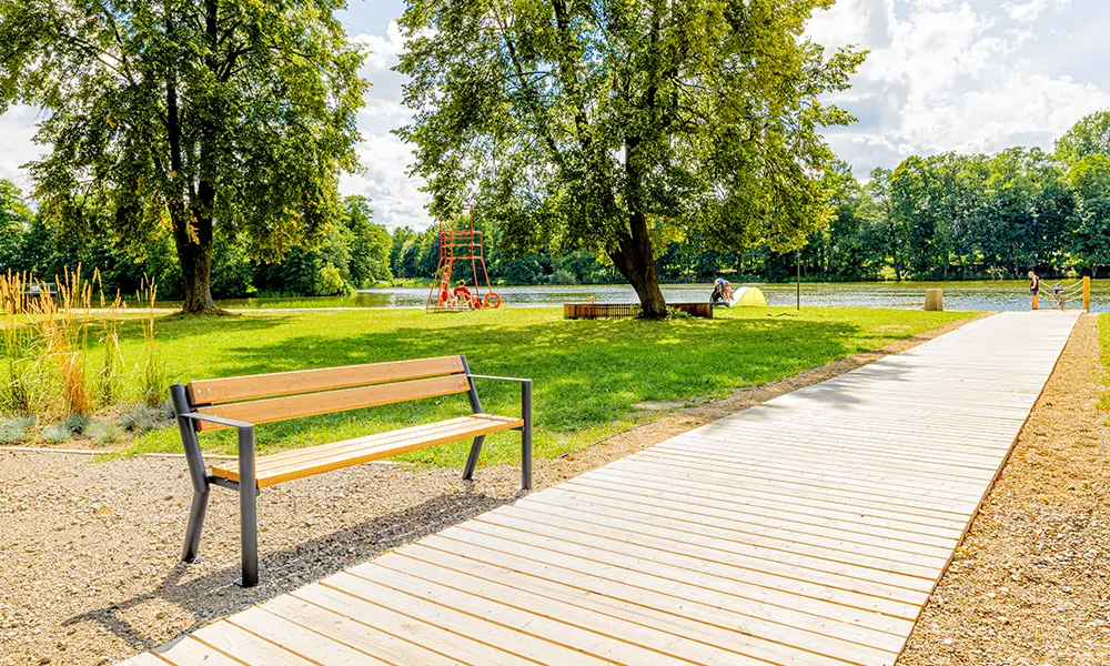 Sławek park bench with armrests – photo 9