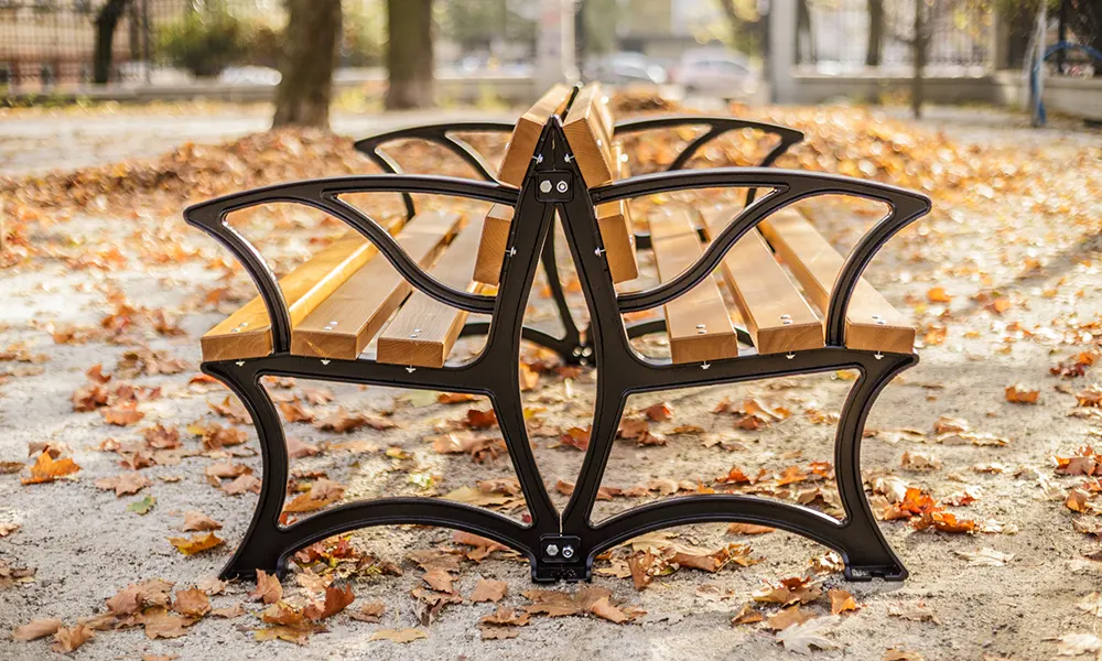 Waldemar Double Park Bench with Armrests – photo 5