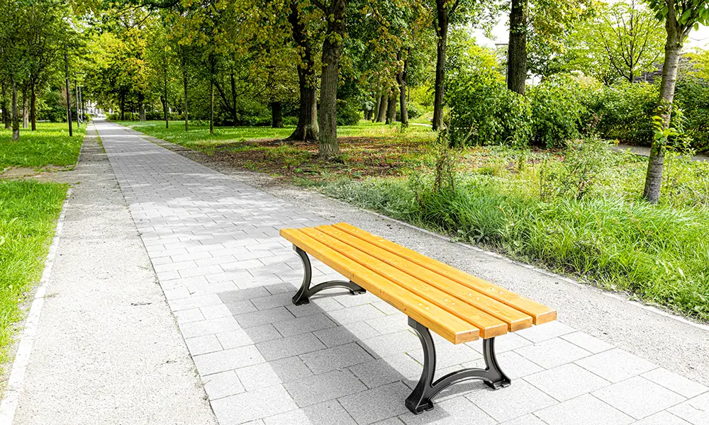 Waldemar Backless Park Bench