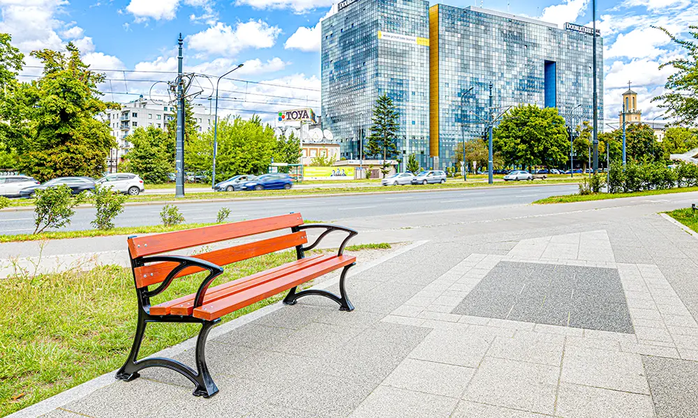 Ławka parkowa Waldemar z podłokietnikiem – fotografija 4