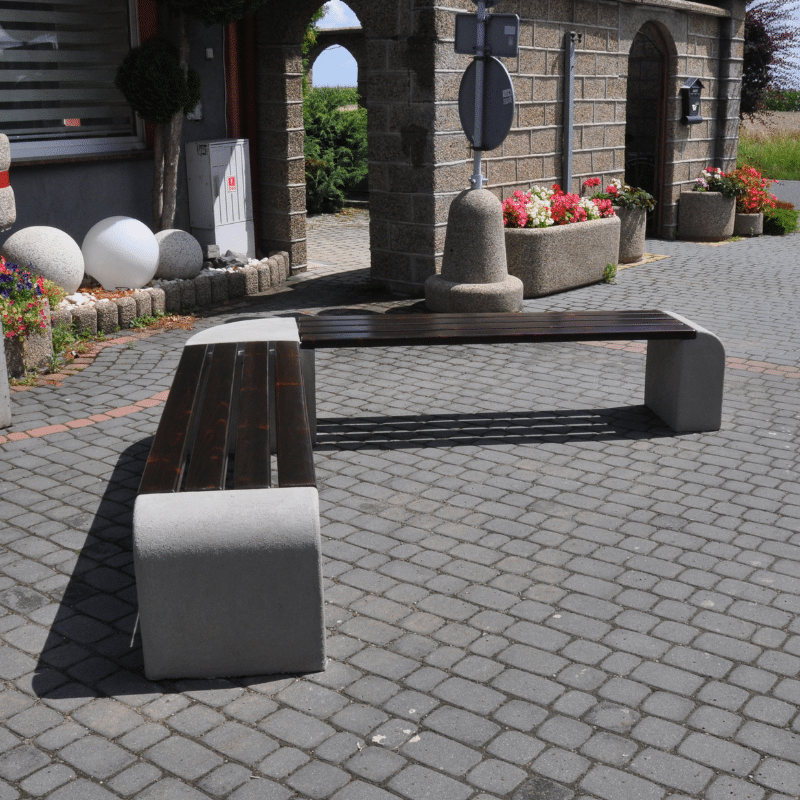 Ławka betonowa Kamila narożna 277 x 45 cm – fotografija 4