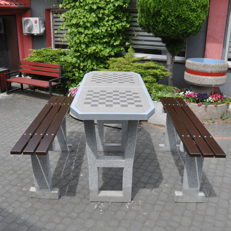Kamil Concrete Games Table, Chess and Ludo, In-Ground Fixing – photo 5