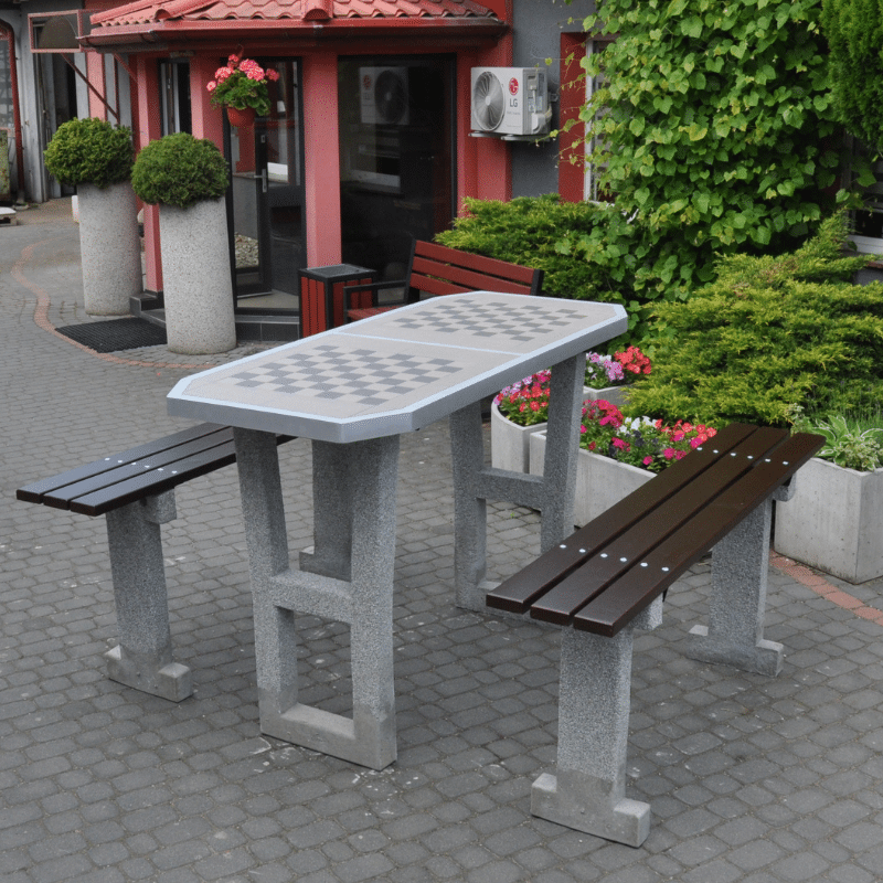 Kamil Concrete Games Table, Chess and Ludo, In-Ground Fixing – photo 6