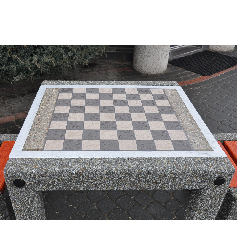 Beton-Spieltisch Zbyszko Schach und Mensch ärgere Dich nicht – Foto 2
