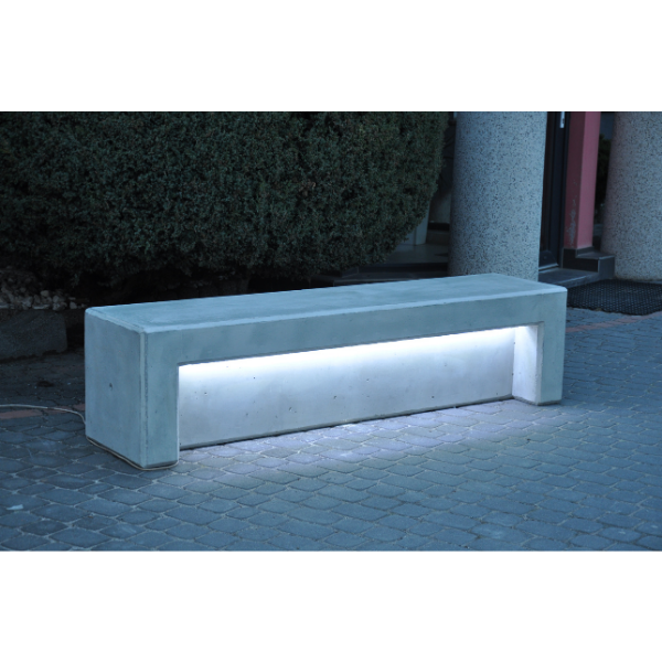 Nathaniel Concrete Bench with LED Lighting 200 cm – photo 3