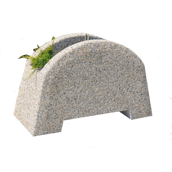 Patrik curved concrete planter 120x76 cm