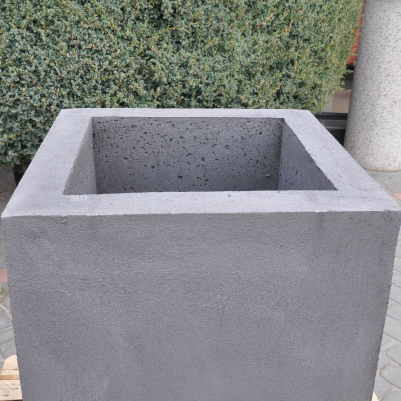 Kuba square concrete planter 65x65x89 cm – photo 3